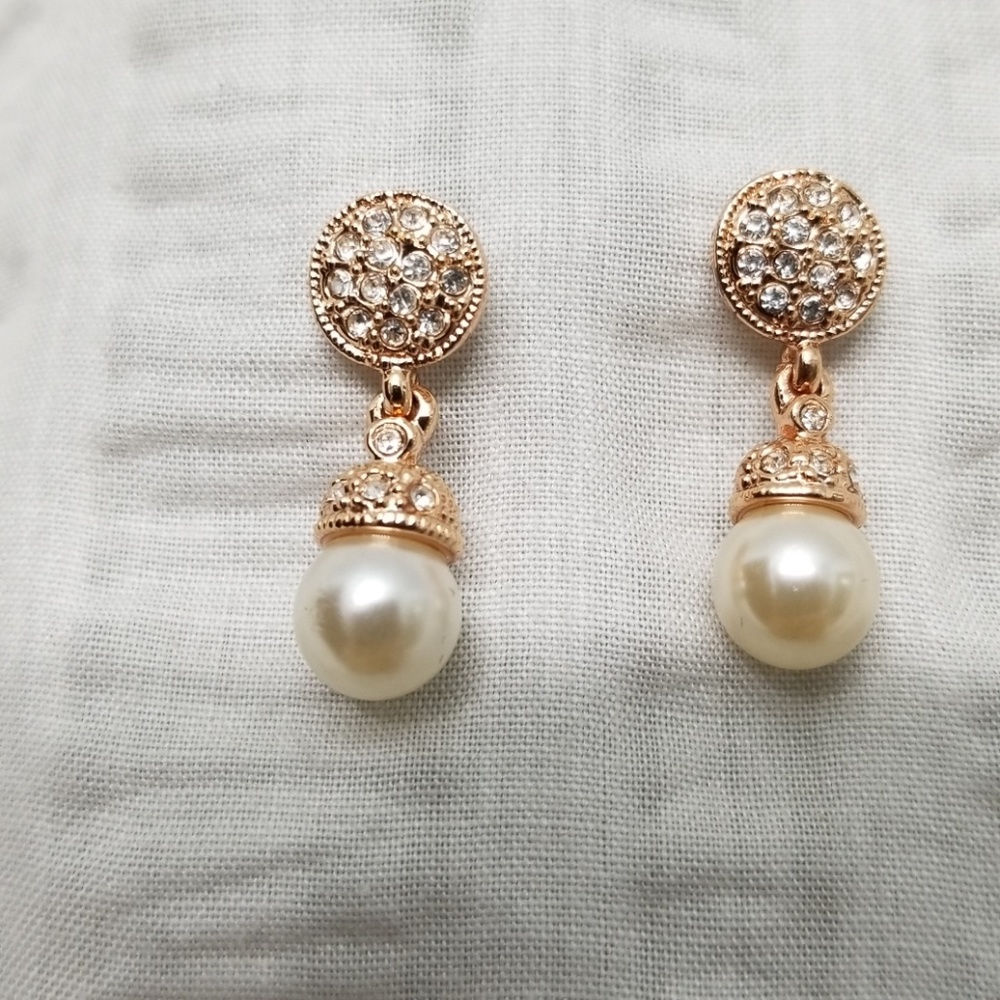 Faux pearl earrings